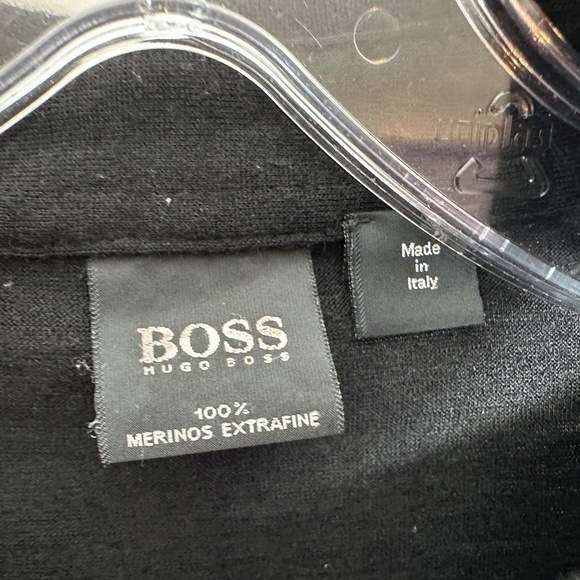 Hugo Boss Merino Wool Extra Fine 1/4 Button Down Collared Knit Sweater Italy XXL - Picture 9 of 12